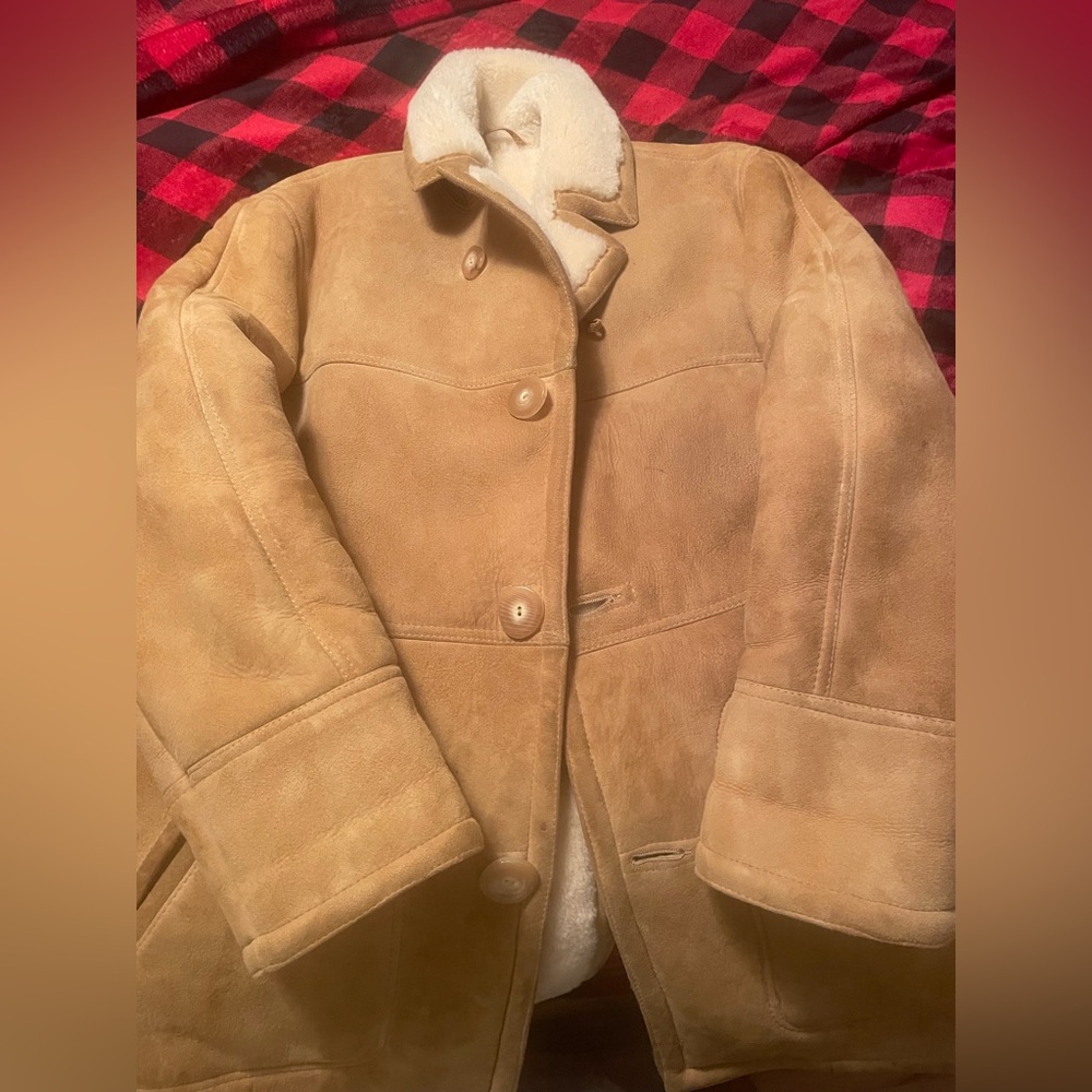 Vintage Eddie Bauer Suede and Shearling Men’s Coat